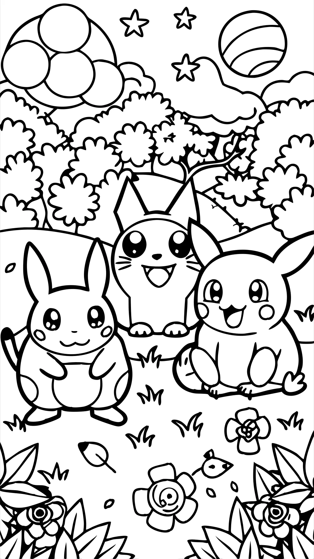 Página para colorear Pokémon